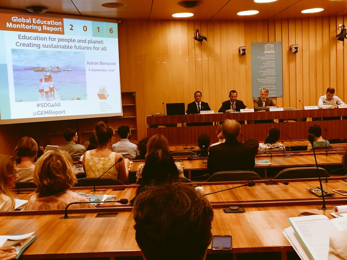 Pre-launch of the 2016 @GEMReport  to @UNESCO staff in Paris ahead of our global…