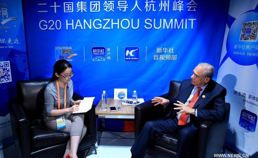 Interview at #G20: OECD SG Gurria discusses #China’s focus on growth recovery  w…