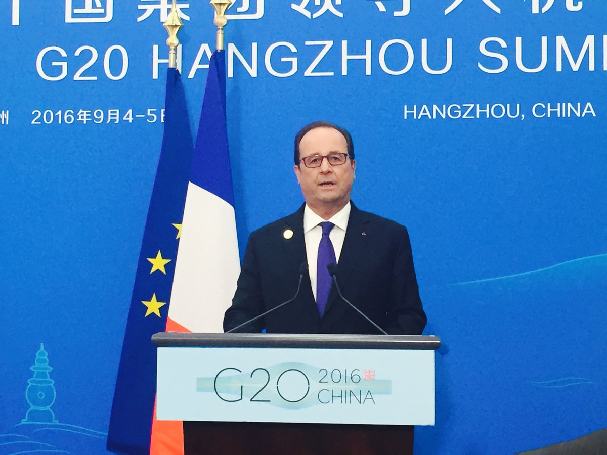 French president @fhollande holds a press conference in the evening of Sep. 5th …