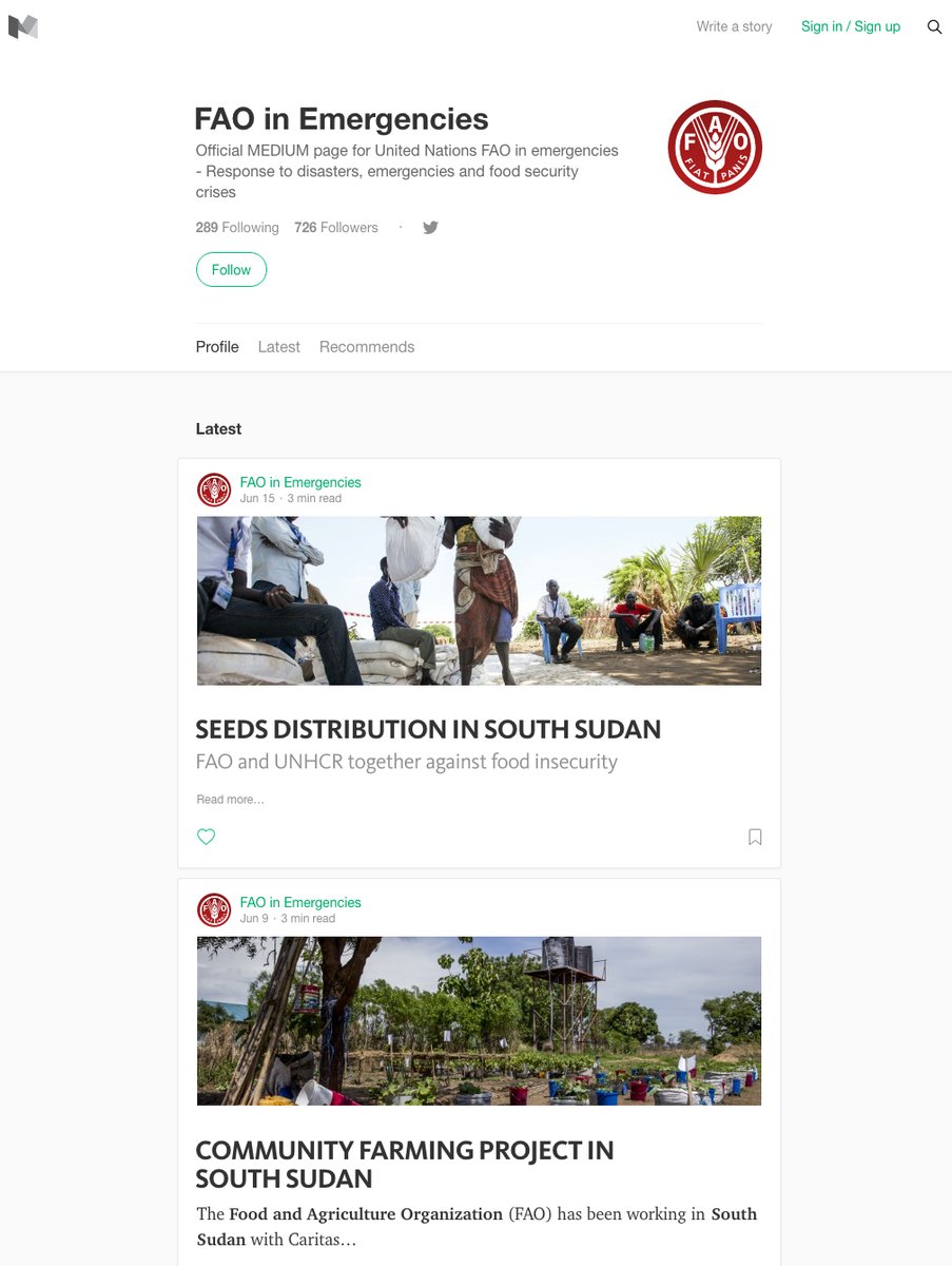 .@FAOemergencies is on @Medium. Join us NOW!  …