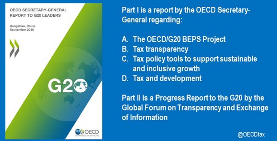 Read SG’s report to #G20 on OECD #tax work, incl policy, #taxtransparency, devt,…