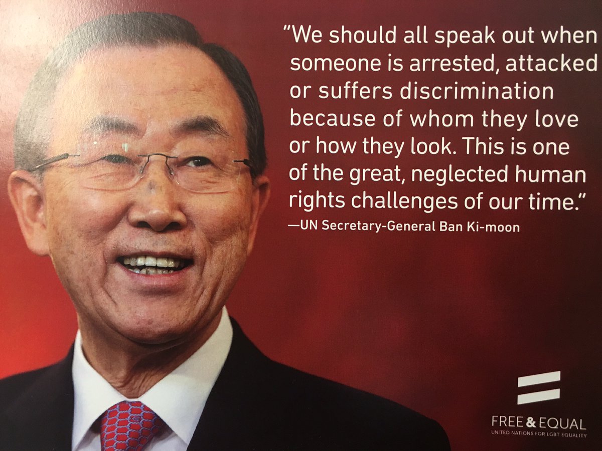 “What do you gain by making others less equal?” #UNSG @ LGBT #Path2Equality even…