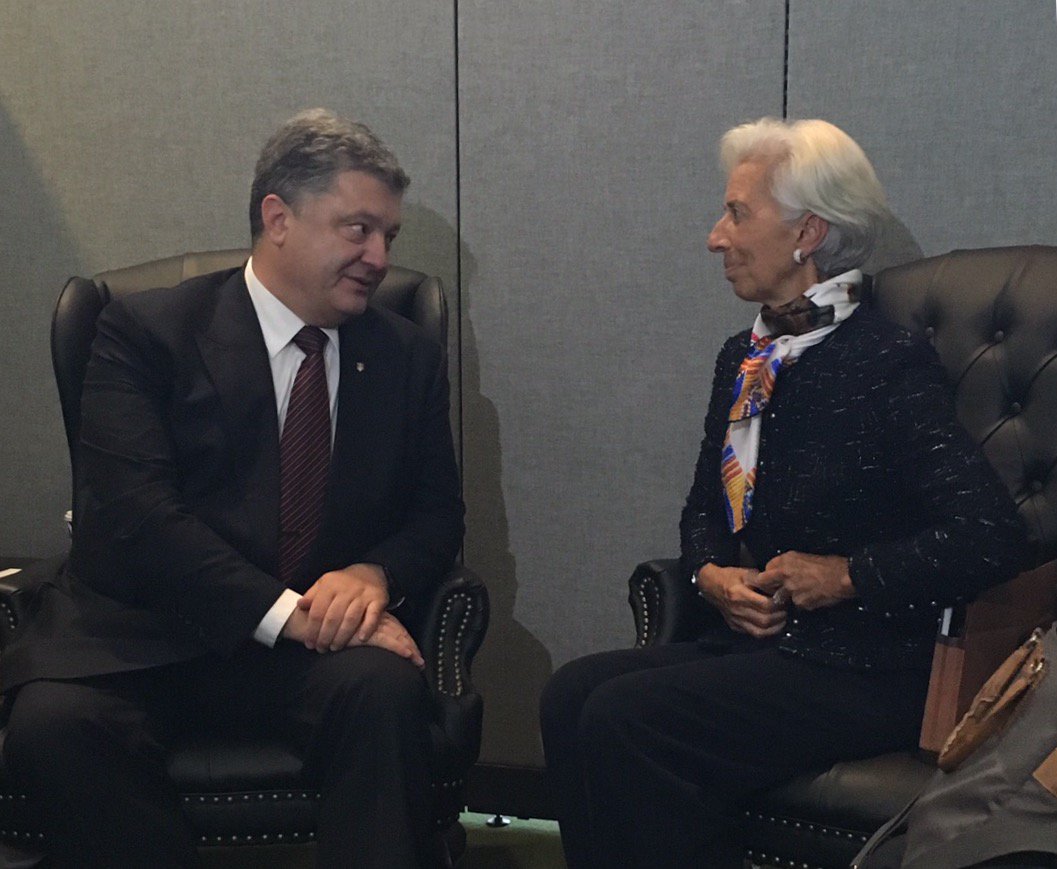 At #UNGA, @Lagarde and President  Poroshenko discuss implementation of Ukraine’s…