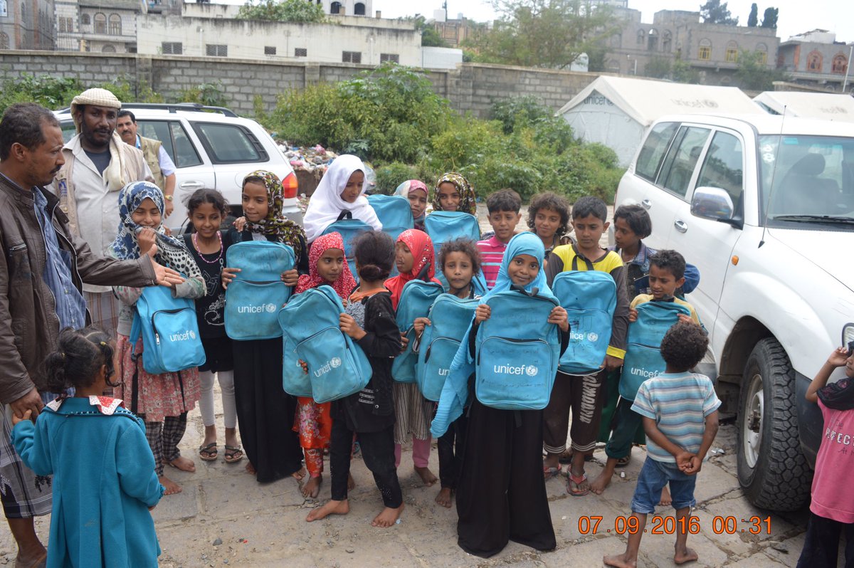 #Yemen: displaced children at AlSalam Camp in Ibb are ready for the new school y…
