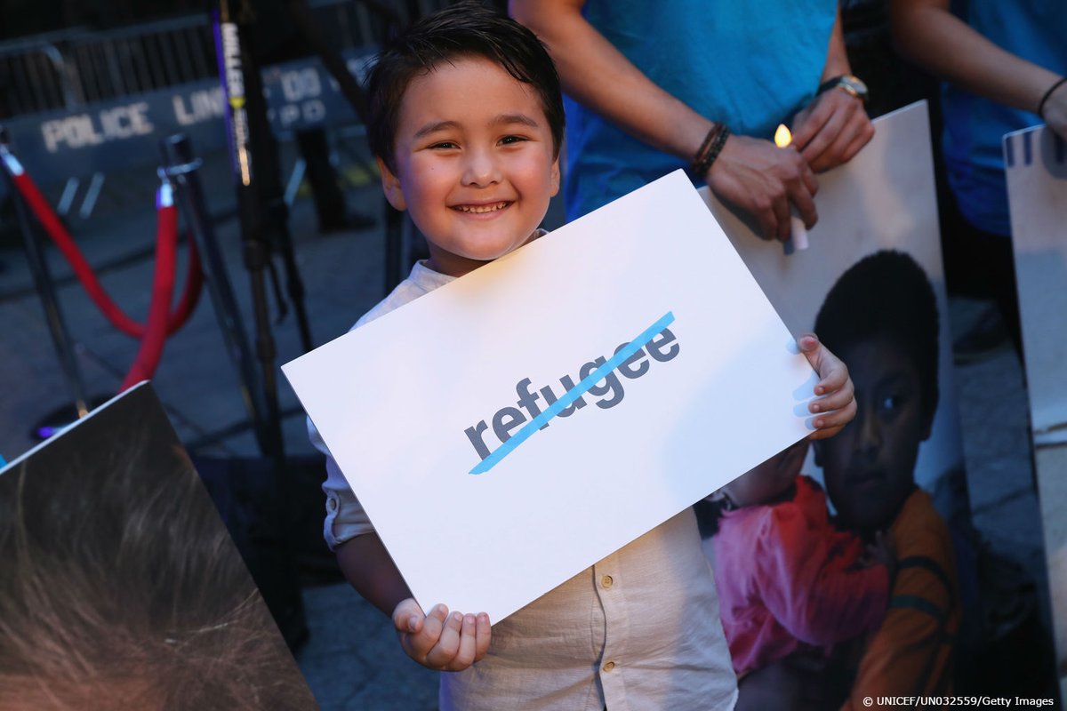 #Photooftheweek: A young boy reminds world leaders to put #childrenfirst ahead o…
