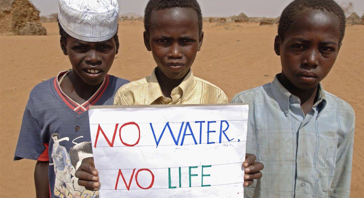 The message from these boys in #Sudan is clear. Tell us what #wateris to you? @U…