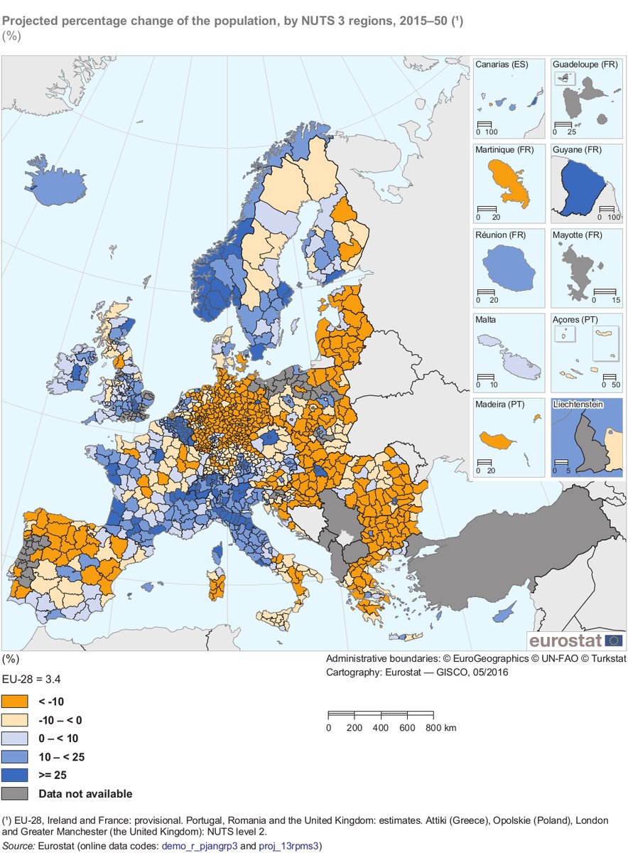 Which #EUregions will see their population grow? #Eurostat  …