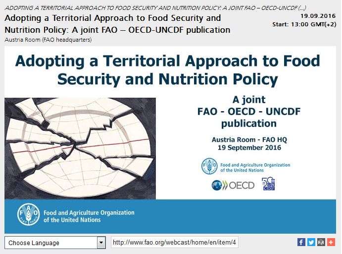 How do territorial approaches impact #food #security? Webcast: 19 S…