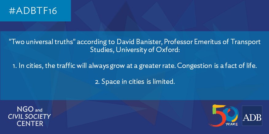 .@TSUOxford Prof. David Banister shares insights @ #ADBTF16 Clos…
