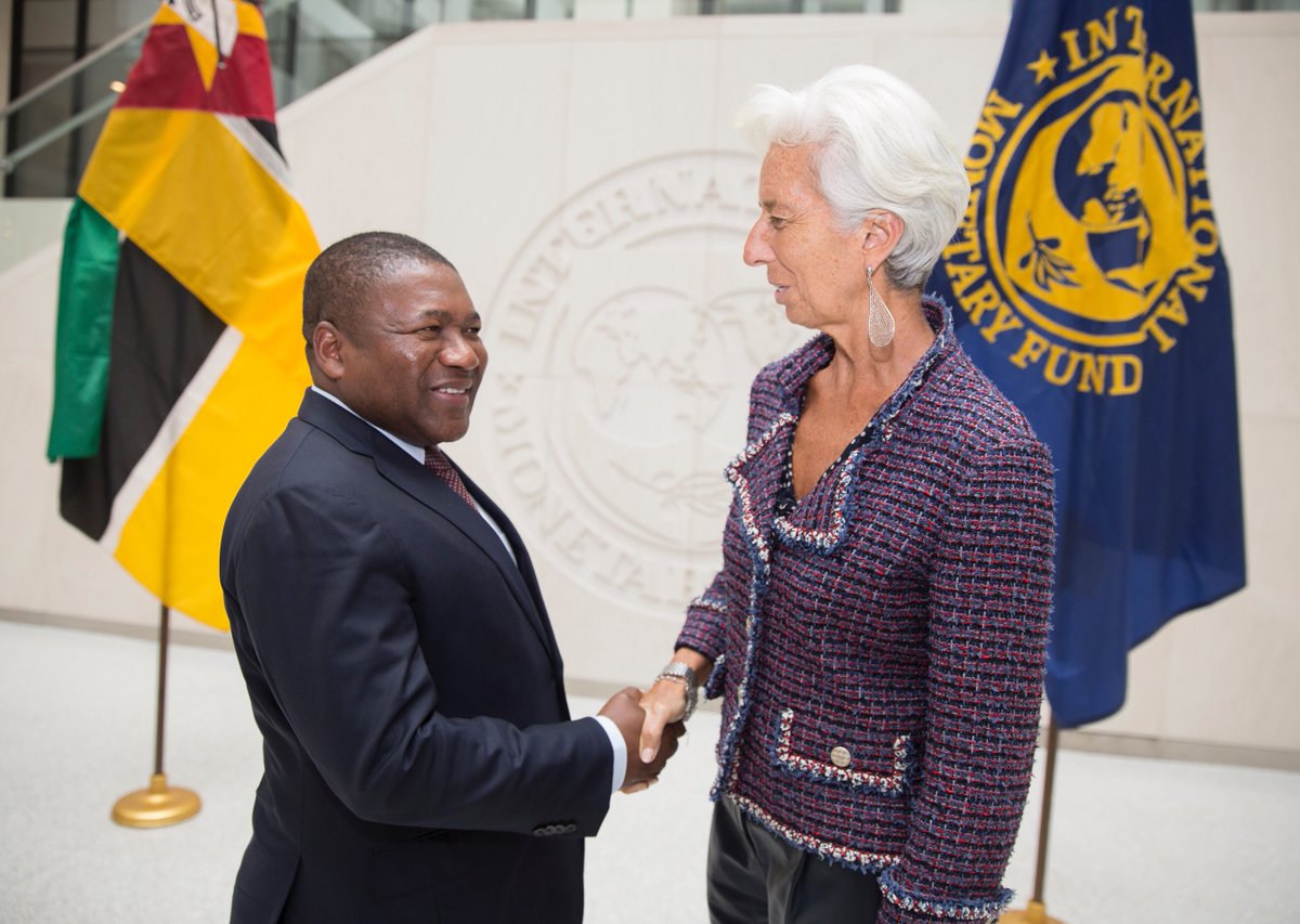 Lagarde & Mozambique President Nyusi met today to discuss the country’s econ…