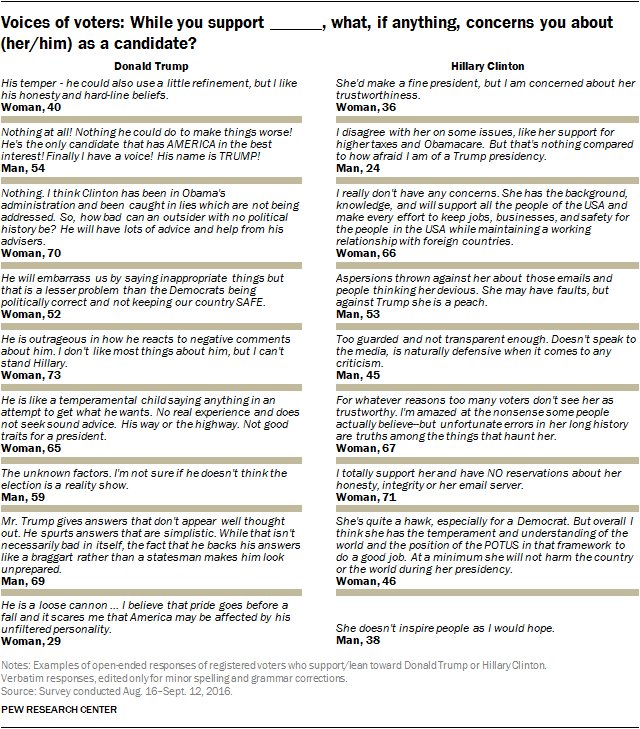In their own words: What concerns voters have about the candidate they’re suppor…