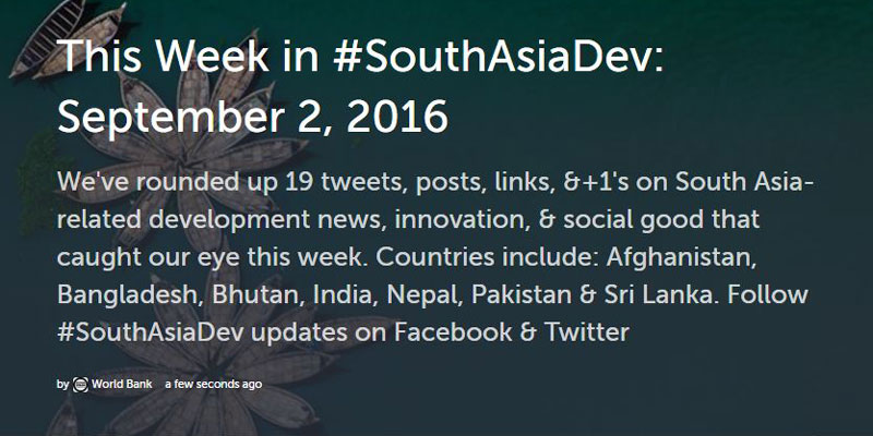 This week in #SouthAsiaDev: September 2, 2016