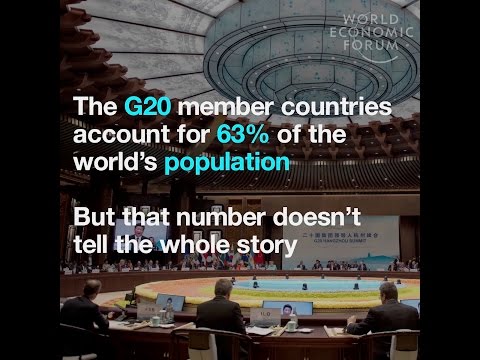 The G20 member countries account for 63% of the world´s population   But that number doesn´t tell th