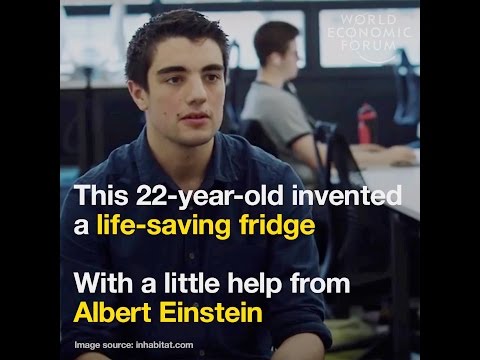 This 22 year old invented a life saving fridge – With a little help from Albert Einstein