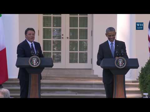 President Obama and Prime Minister Matteo Renzi Hold a Joint Press Conference