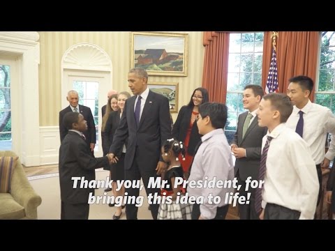 President Obama Meets With His Kid Science Advisors