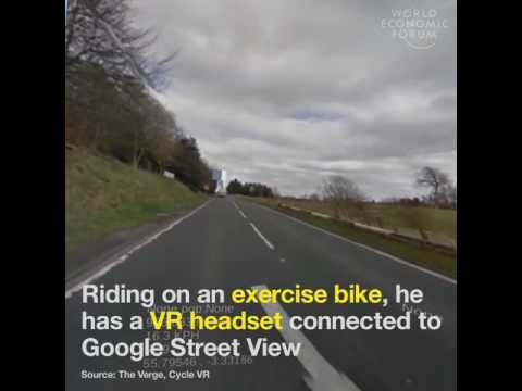 This man is cycling across the UK from his living room