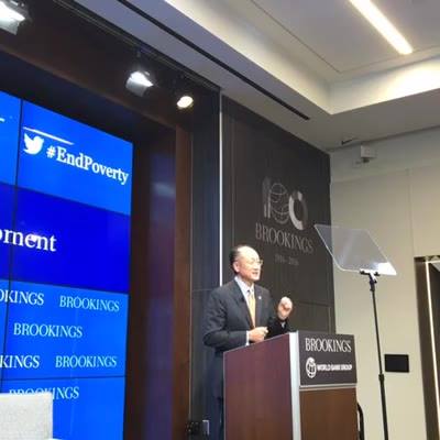 Happening now! President Jim Yong Kim at The Brookings Insti…