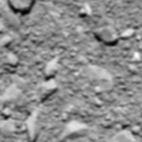 UPDATE: Here it is, Rosetta’s last image taken shortly before impact at an altit…