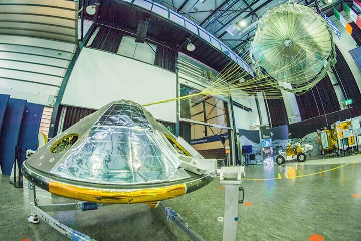 On display at ESA’s technical heart in the Netherlands is a full-size ExoMars la…