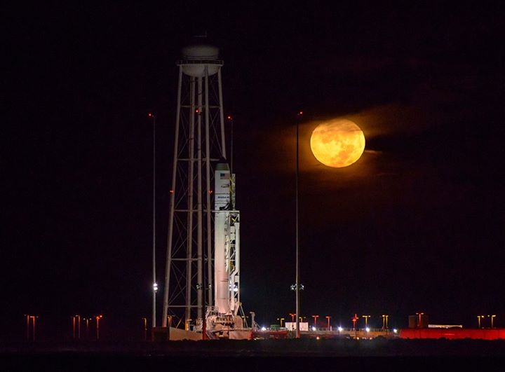 Twas the night before launch…

The Orbital ATK Antares rocke…