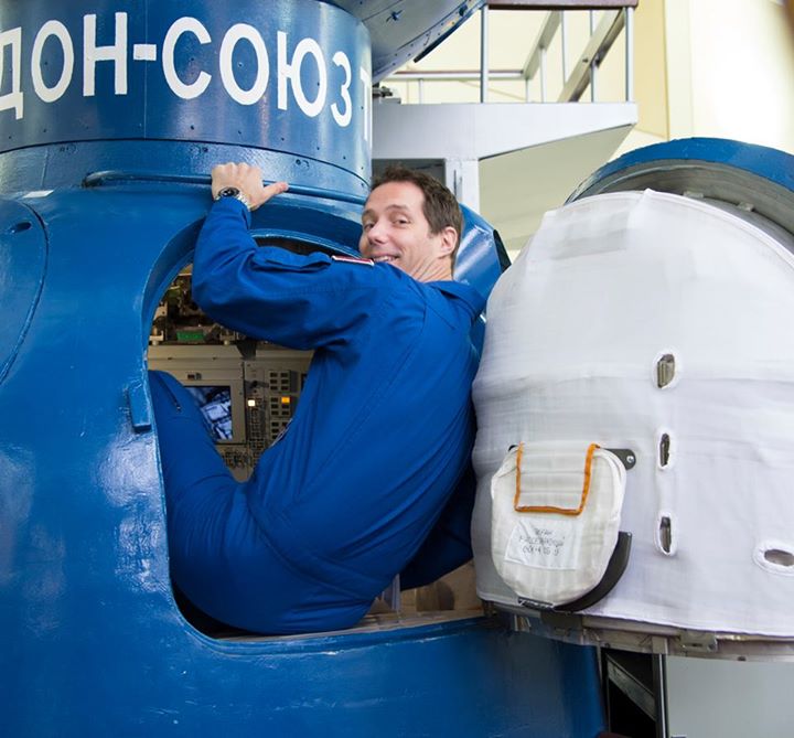 ESA astronaut Thomas Pesquet seen here during training in the Soyuz simulator at…