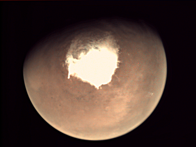 Mars, yesterday. 
As seen by the webcam on ESA’s Mars Express orbiter on 16 Octo…
