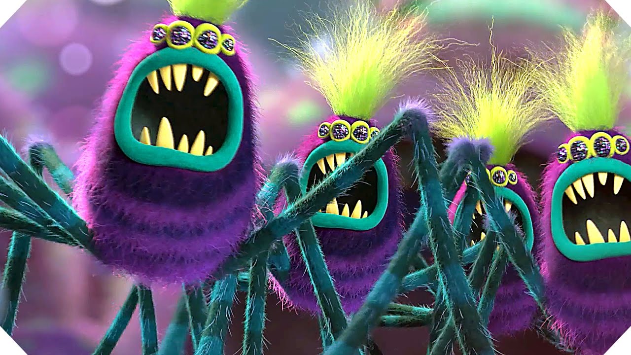 TROLLS – Branch VS Spiders ! – Movie Clip (2016)