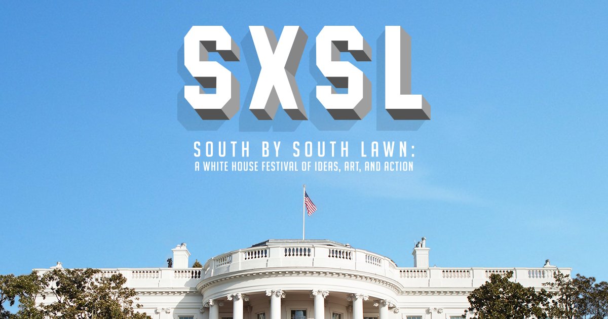 Don’t miss the @WhiteHouse’s South by South Lawn Festival today.
Stream it live:…