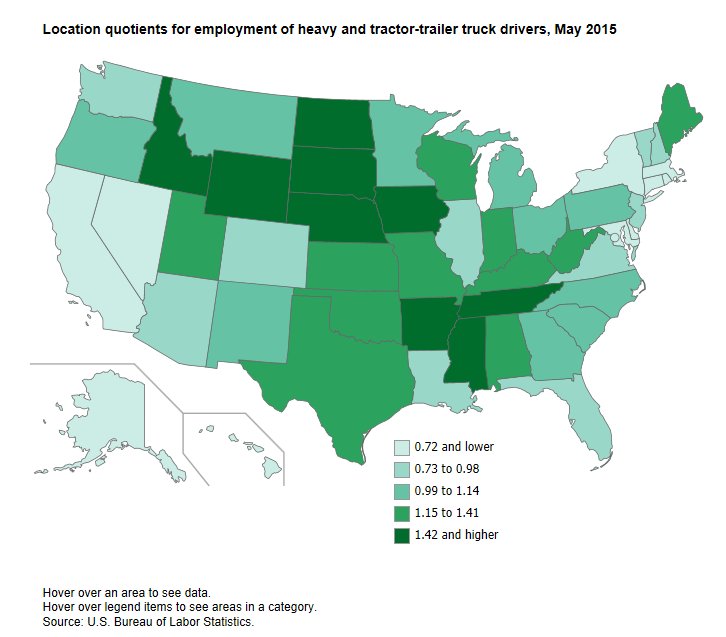 10-4! Employment and wages of truck drivers in 2015  #NationalCBRadioDay #BLSdat…