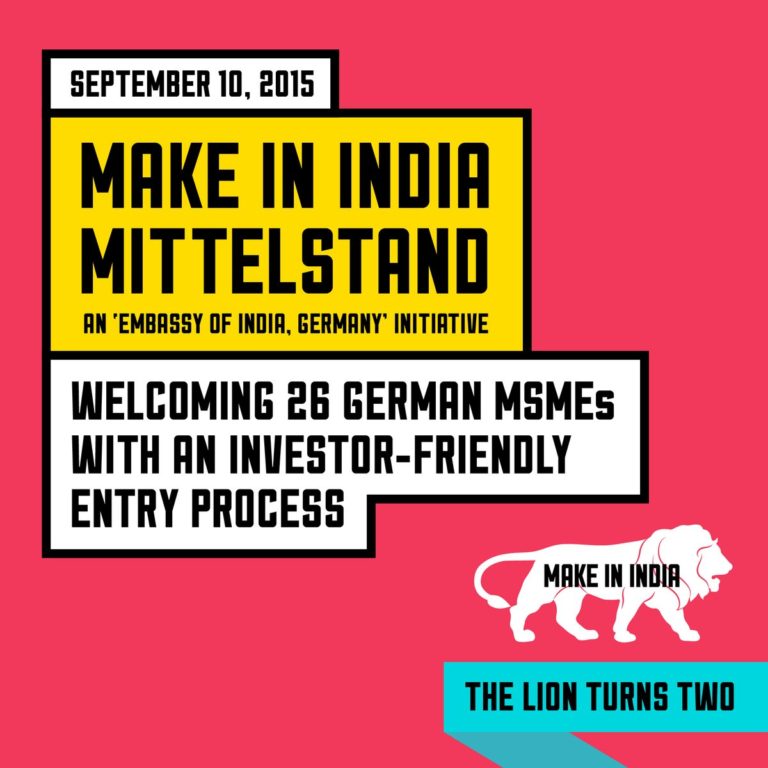 #MakeInIndia is converting intent into investment by assisting Mittelstand firms…