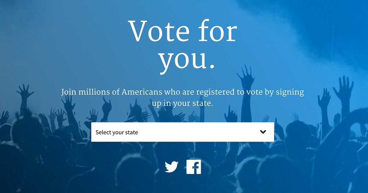 Register to vote at Vote,gov:  …