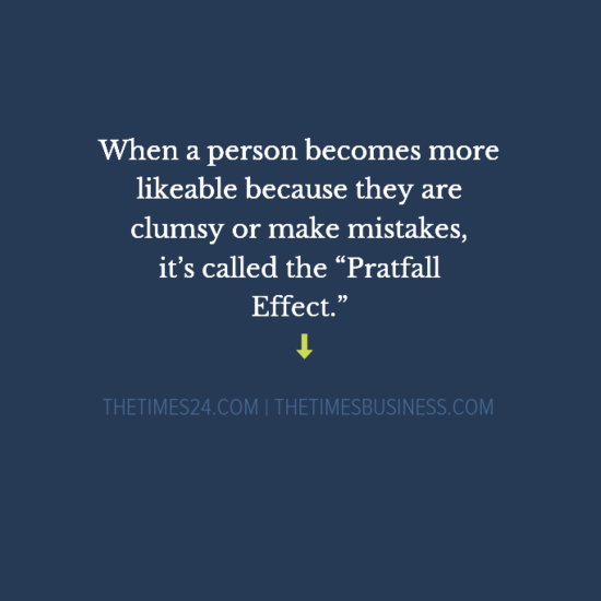 When a person becomes more likeable because they are clumsy..