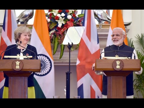 PM Modi’s Speech at Exchange of Agreements & Press Statements with PM of UK Ms. Theresa May