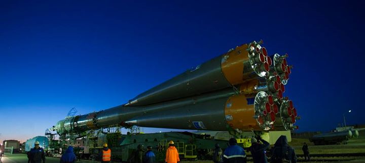 On this day: 21 November 2014, the Soyuz TMA-15M spacecraft was rolled out by tr…