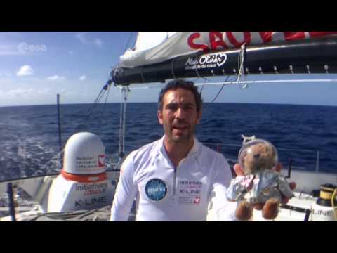 Good luck messages played to ESA astronaut Thomas Pesquet as he and the rest of …