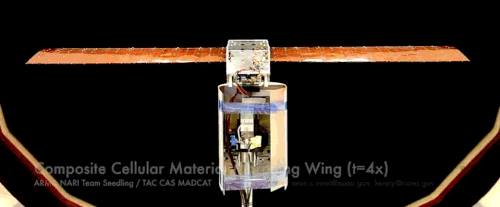 Our new ultra-light wing designs, made using composite mater…