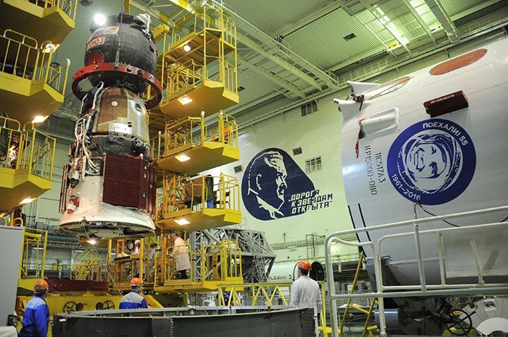 L-9: Thanks to the specialists at the Baikonur Cosmodrome, the technical integra…