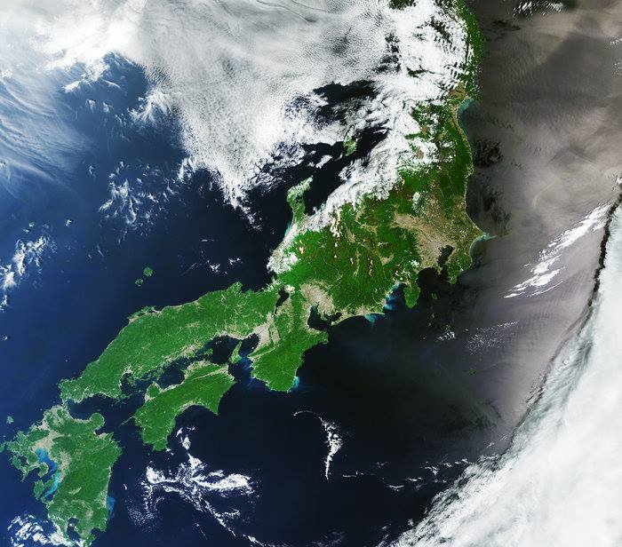 Sentinel-3A captured part of Japan on 12 May in this false-colour image. Sitting…
