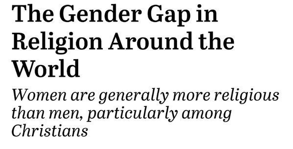 Download our full study on the gender gap in religion around …