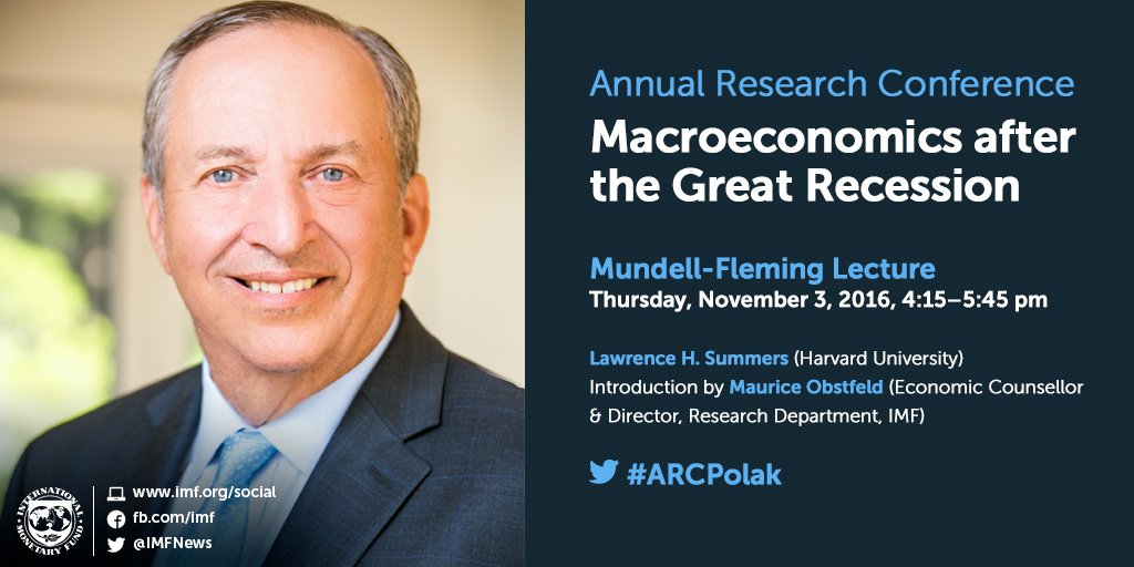 Live Now: Larry Summers at #ARCPolak on Macroeconomic Policy and Secular Stagnat…