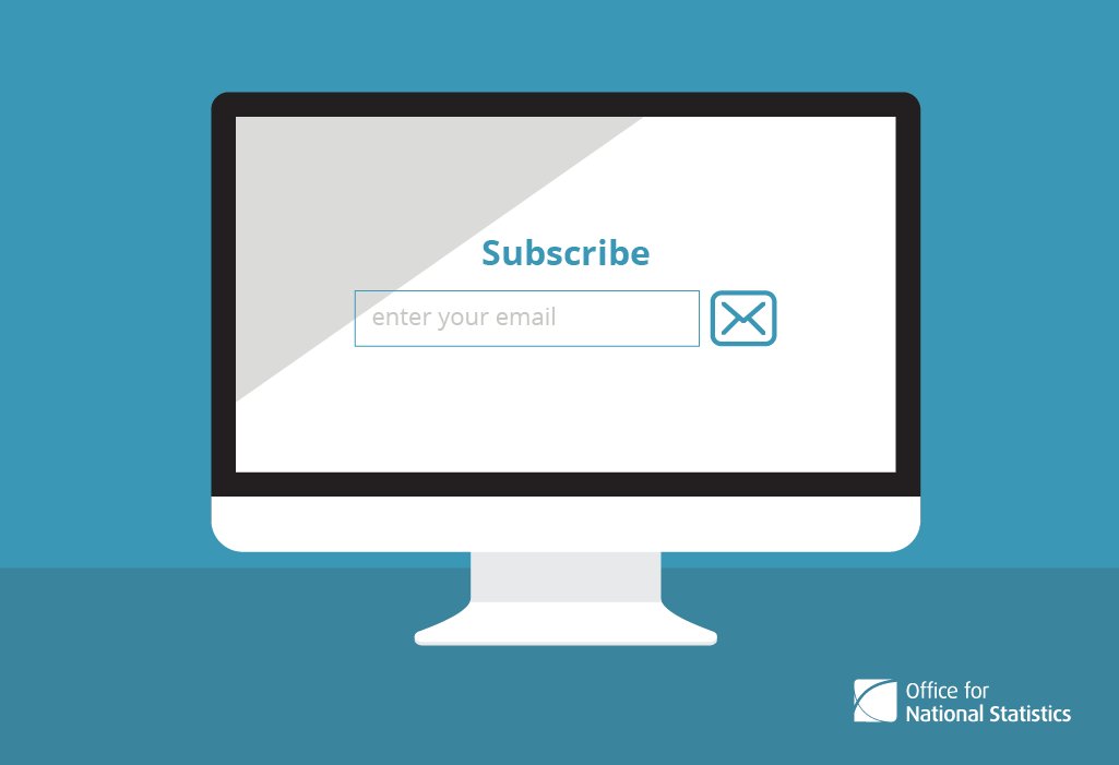 Get the latest statistics in your inbox. Subscribe to ONS email alerts  …