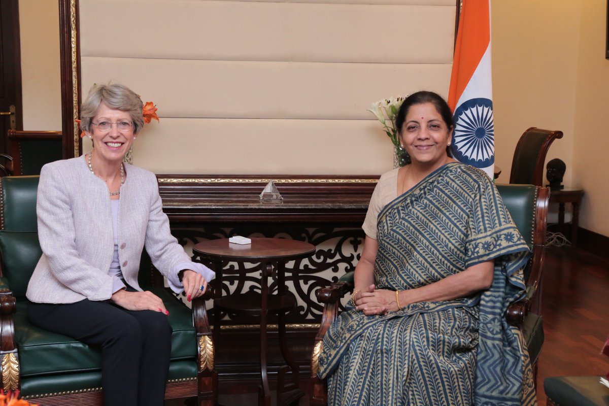Chair of @UKIBC ,Rt. Hon. Ms. Patricia Hewitt meets Smt. @nsitharama…