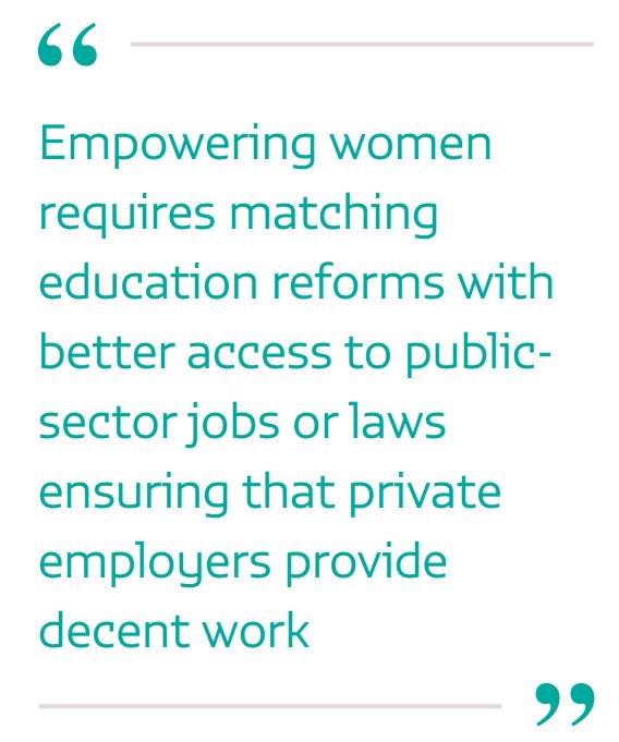 The links between girls’ education & labour force participation are not stra…