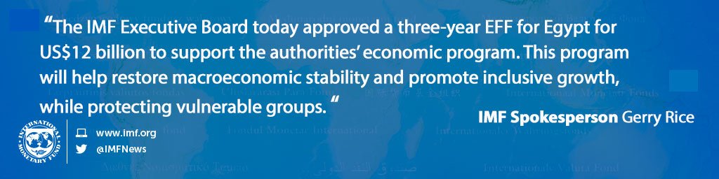 Our Board has approved financing to support Egypt’s economi…