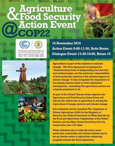 #AgDay is underway at #COP22!  …