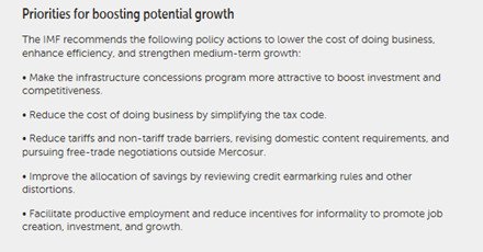 Brazil’s key priorities for boosting growth  …