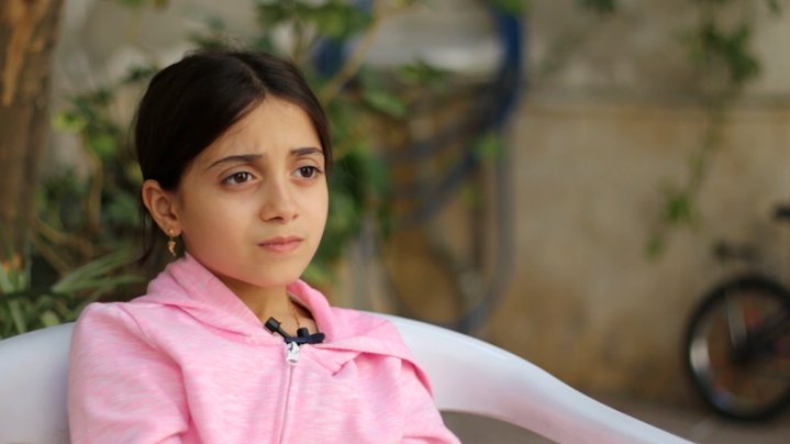 Just as Judy tells us her fears, we hear a bomb. No child should live like this….
