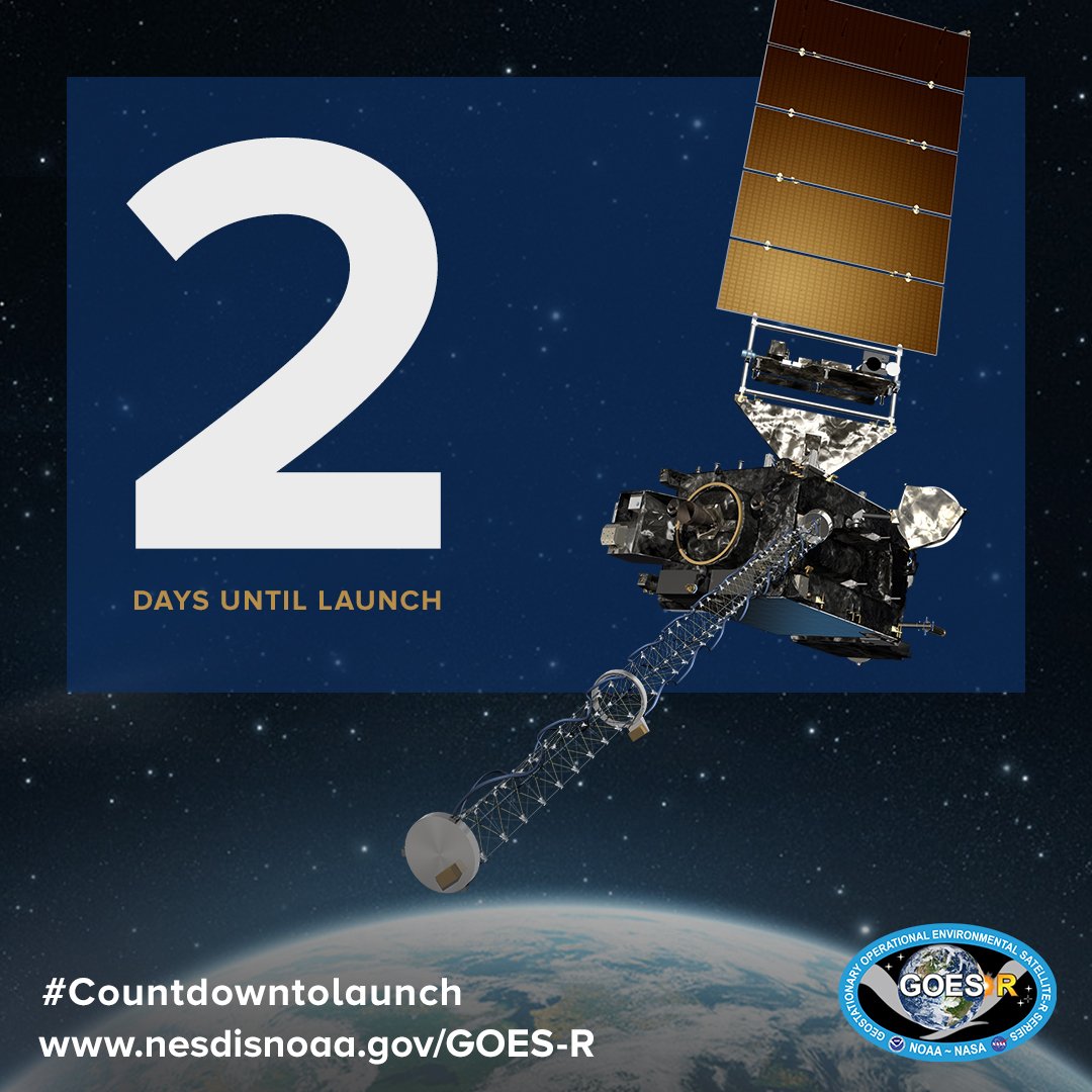 #GOESR goes to space in just 2 days! #Countdowntolaunch  …