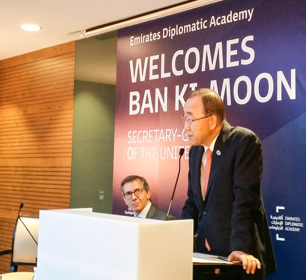 .@UN Secretary-General Ban Ki-moon addressing students from United Arab Emirates…
